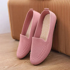 Women Flat Toe Knitted Ladies Office Shoes Comfortable Formal Shoes for Woman Female Ballet Flats Designer Sneakers