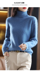 Women’s 100% Mink Cashmere Turtleneck Sweater