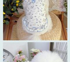 Pet Floral Tutu Dress – Mesh Layered Skirt for Small Dogs & Puppies