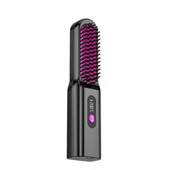 Portable USB Heated Hot Comb – Thermostatic Travel Hair Straightening Brush