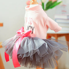 Fancy Bowtie Pet Dress – Luxury Summer Outfit for Dogs & Cats