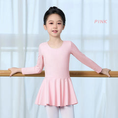 Girls Pink Ballet Leotard Dress – Short Sleeve Tutu Dance Outfit