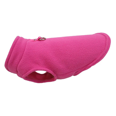 Warm Fleece Dog Jacket ❄️ Soft Winter Vest with D-Ring for Small Dogs & Cats