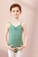 Girls Cotton Camisole Ballet Leotard – Sleeveless U-Back Bodysuit