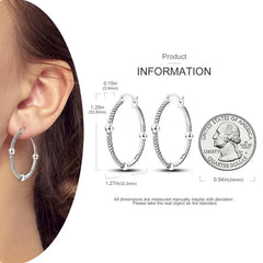 925 Silver Hoop Earrings for Women – Zircon Heart & Star Drops