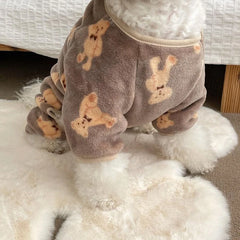 Pet Plush Jumpsuit – Warm Fleece Pajamas for Small & Medium Dogs and Cats