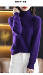 Women’s 100% Mink Cashmere Turtleneck Sweater