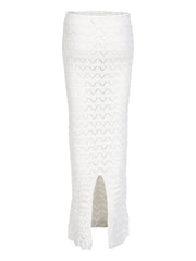 Knit One-Shoulder Top & Drawstring Skirt Set – Sexy Beach Cover-Up 2025 (K172)