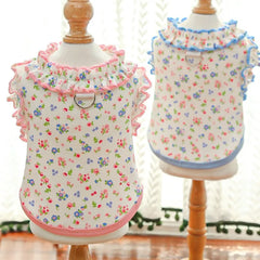 Floral Puppy Vest Dress 🌸 Soft Summer Princess Outfit for Small Dogs & Cats