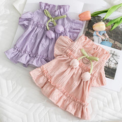 Tulip Pleated Summer Pet Dress 🌷 Princess Outfit for Small & Medium Dogs