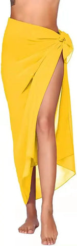 Chiffon Long Beach Skirt – Sheer Bikini Wrap & Swimsuit Cover-Up