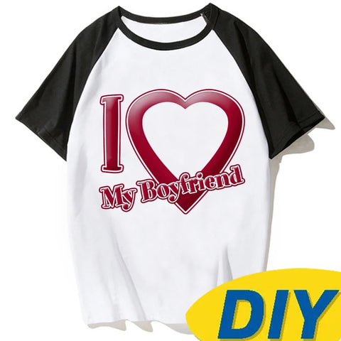 “I Love My Boyfriend” Custom T-Shirt – Funny Y2K Harajuku Tee