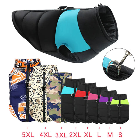 Padded Waterproof Dog Jacket ❄️ Warm Winter Vest for Small, Medium & Large Dogs