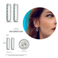 925 Silver Hoop Earrings for Women – Zircon Heart & Star Drops