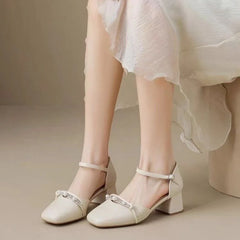 Pearl Heels – Elegant Ankle Strap Dress Shoes (2025)