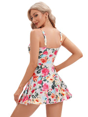 Floral Plus-Size Swim Dress – Women’s Shaping One-Piece Swimsuit 2025