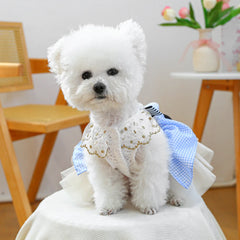 Small Puppy Summer Dress – Cute Bowknot Outfit for Wedding & Birthday Parties