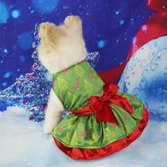 Snowflake Christmas Pet Dress 🎄 Adjustable Holiday Princess Outfit for Dogs & Cats