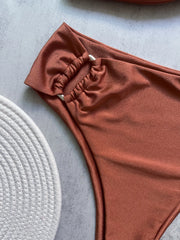 Bandeau Push-Up Brazilian Bikini Set – Women’s Solid Thong Swimsuit