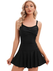 Floral Plus-Size Swim Dress – Women’s Shaping One-Piece Swimsuit 2025