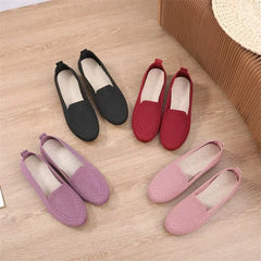 Women Flat Toe Knitted Ladies Office Shoes Comfortable Formal Shoes for Woman Female Ballet Flats Designer Sneakers