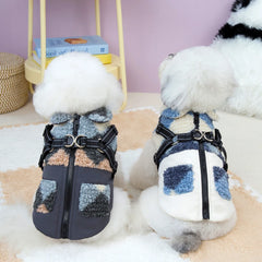 Winter Dog Jacket for Small Medium Dogs Warm Pet Vest Winter Dog Jacket – Warm Vest with Harness for Small & Medium Dogst with Harness Chihuahua Clothes Puppy Outfit Costume