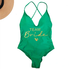Team Bride One-Piece Swimsuit – Women’s Sexy Padded Bathing Suit 2025