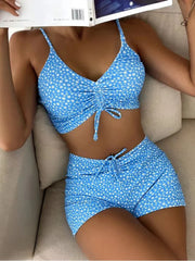 Floral High-Waist Bikini Set – Women’s Push-Up Two-Piece Swimsuit
