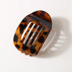Fashion Oval Leopard Flat Hair Clips for Women