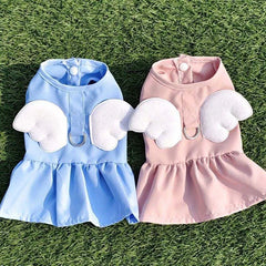 Angel Wings Pet Dress – Spring/Summer Outfit for Small Dogs & Cats