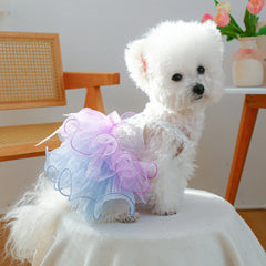 Dream Gauze Pet Dress – Elegant Summer Outfit for Small Dogs & Cats