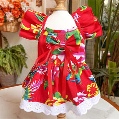 Sweet Princess Pet Dress – Bowknot Summer Outfit for Small Dogs & Cats