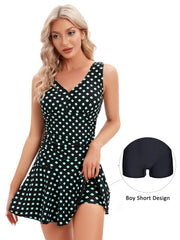 Floral Plus-Size Swim Dress – Women’s Shaping One-Piece Swimsuit 2025