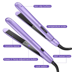 Sejoy 110/220V Professional Multi-Function Curling Iron & Straightener – PTC Crimper & Curler