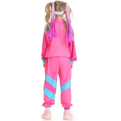 Kids 80s Tracksuit Hip Hop Costume – Retro Top & Pants Set