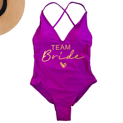 Team Bride One-Piece Swimsuit – Women’s Sexy Padded Bathing Suit 2025