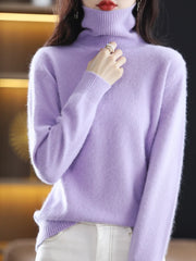 Women’s 100% Mink Cashmere Turtleneck Sweater