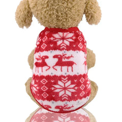 Christmas Dog Hoodie – Warm Winter Elk & Santa Pet Costume for Small & Medium Dogs