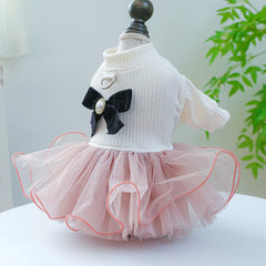 Spring Summer Pet Tutu Dress 🌸 Lace Princess Outfit for Dogs & Cats