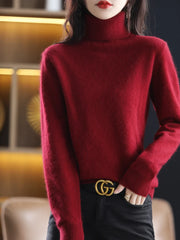 Women’s 100% Mink Cashmere Turtleneck Sweater