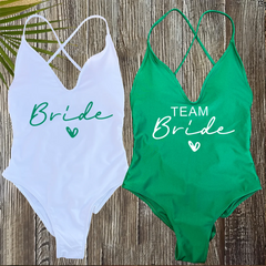 Team Bride One-Piece Swimsuit – Women’s Sexy Padded Bathing Suit 2025