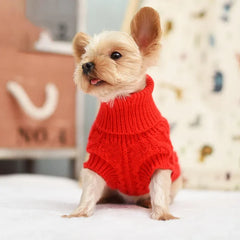 Knitted Dog Sweater – Winter Clothes for Small & Medium Dogs