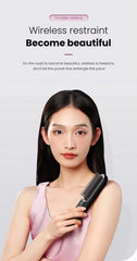 Wireless Hot Comb Straightening Brush – Negative Ion Cordless Anti-Scald Hair Styler