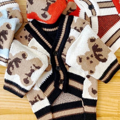 Striped Dog Cardigan – Luxury Sweater for Small Dogs & Cats