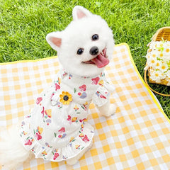 Princess Dog Dress 🍓 Cute Strawberry Summer Outfit for Small Dogs & Cats