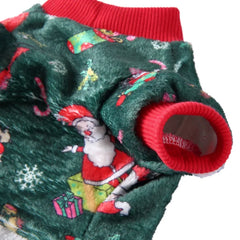 Christmas Winter Dog Pajamas – Warm Pet Clothes for Small Dogs & Cats