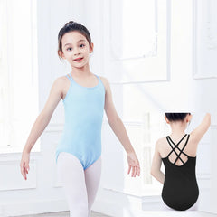 Girls Double Camisole Ballet Leotard – Spaghetti Strap Dance Bodysuit