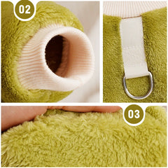 Fleece Warm Pet Clothes – Winter Dog Jumpsuit Pajamas