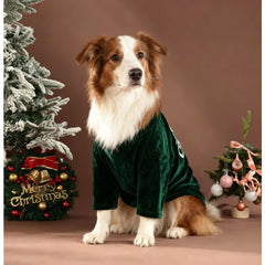 Pet Christmas Clothes Classic Merry Christmas Print Fall Winter Pet Clothing for Large Dogs Christmas Holiday Outfit Atmosphere