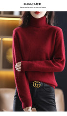 Women’s 100% Mink Cashmere Turtleneck Sweater